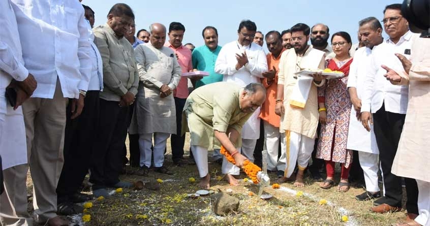 bhumi pujan of khasdar sanskrutik mahotsav venue