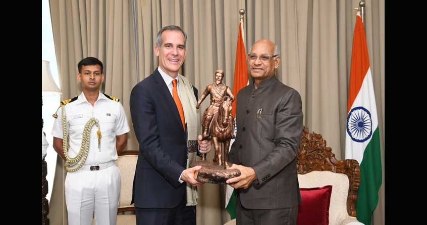 us ambassador eric garcetti met governor ramesh bais