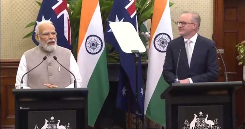 PM Narendra Modi and Australian PM Anthony Albanese