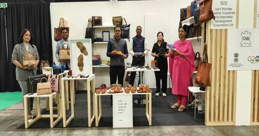 kolhapuri chappals and leather goods from maharashtra exhibited in italy