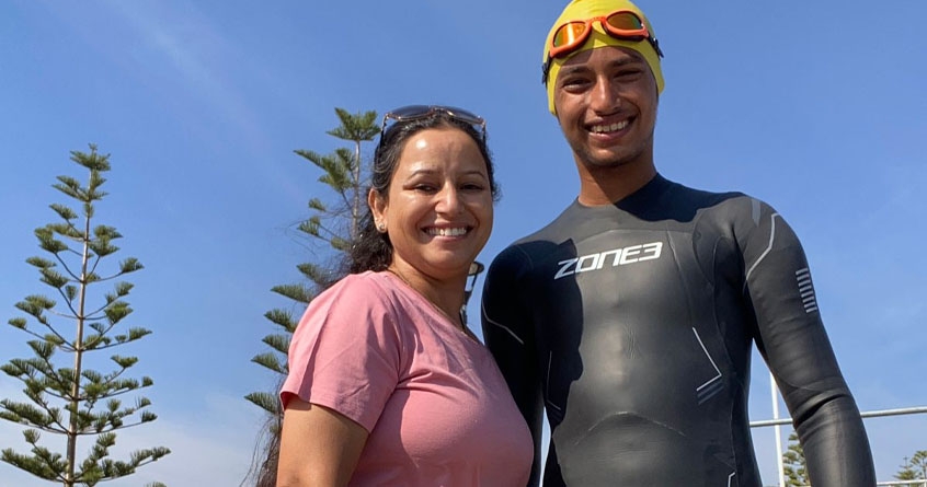 Daksh Khante from Nagpur participates in Ironman race