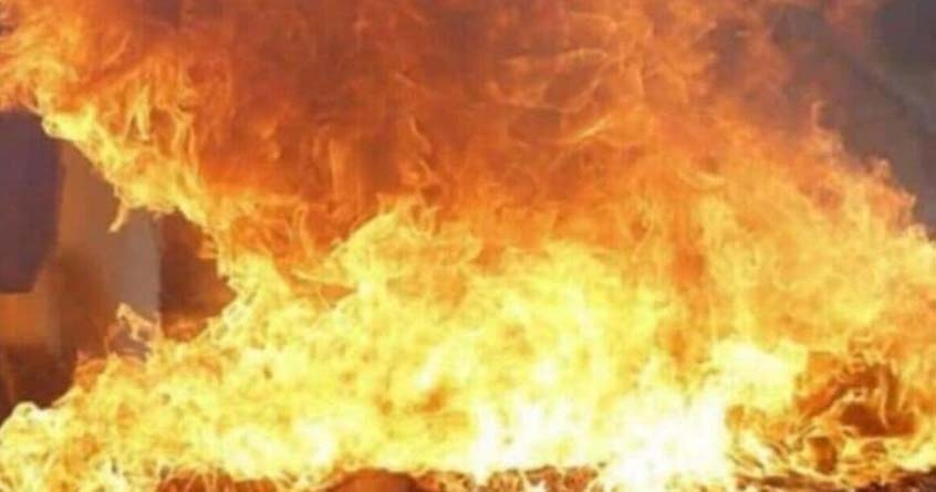 massive fire broke out in a government residential girls porta-cabin in Bijapur