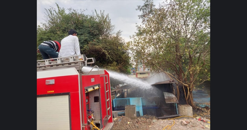 fire at badnera railway station workshop