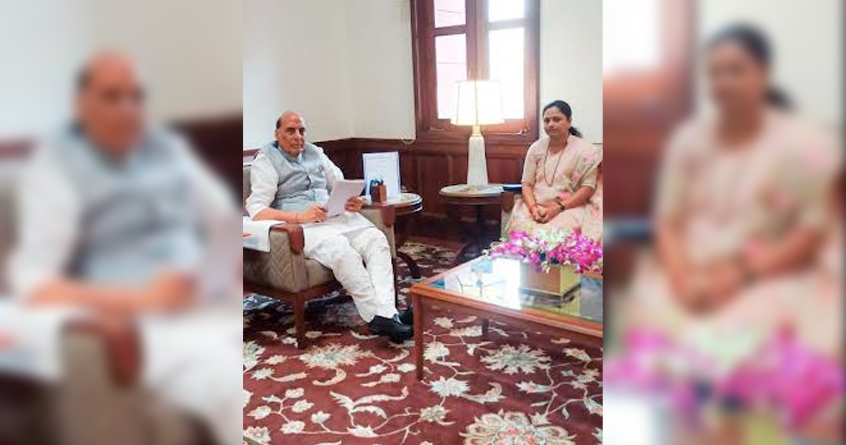 MP Dhanorkar met Defense Minister Rajnath Singh