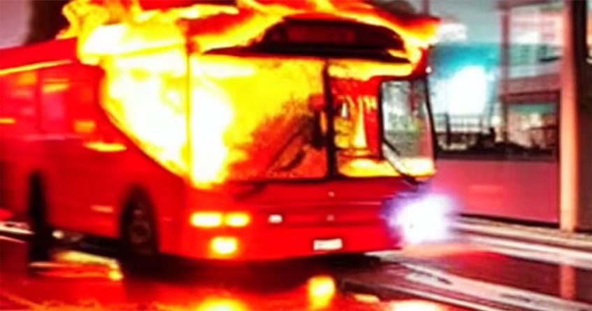 Fire breaks out in ST bus nag