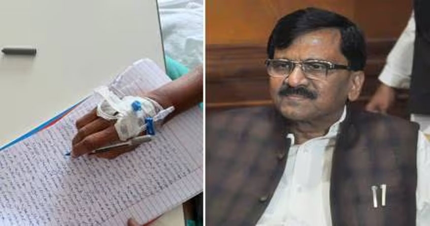 Sanjay Raut shared photo from hospital