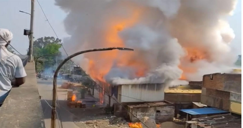 Massive fire