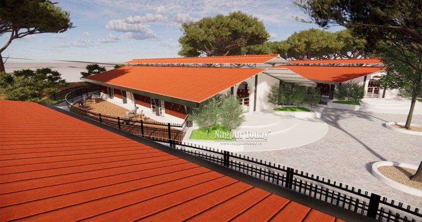 Modern dog shelter