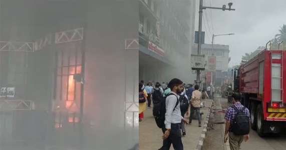 मुंबईतील चर्चगेट स्थानकात आग; धुराचे लोट प्रवाशांची अफरातफर