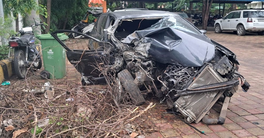 Accident on Sitabardi flyover