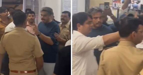 ‘दादांना न्याय द्या’च्या घोषणांनी बारामती दणाणली; रोहित पवारांसह समर्थकांची पोलिस ठाण्यावर धडक