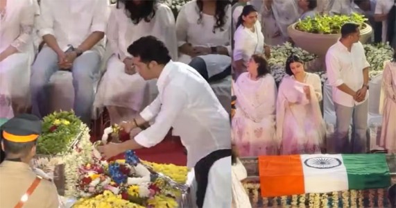 आशाताईंना अखेरचा निरोप;सचिन तेंडुलकरला अश्रू अनावर