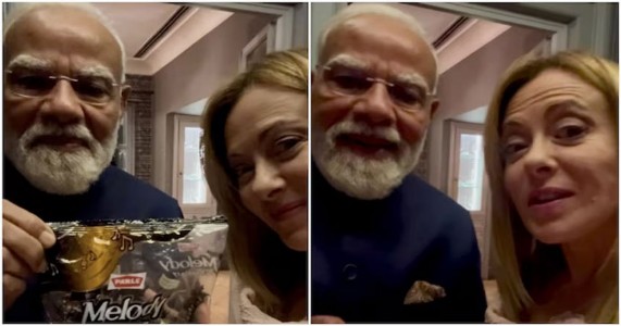 इटली दौऱ्यात पंतप्रधान मोदींचा अनोखा अंदाज; मेलोनींना दिली ‘मेलोडी’ टॉफी