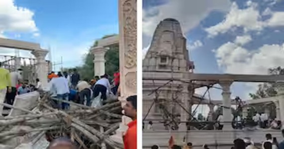परभणीत भीषण दुर्घटना; बांधकामाधीन हनुमान मंदिराचे छत कोसळले, ७ जणांचा मृत्यू