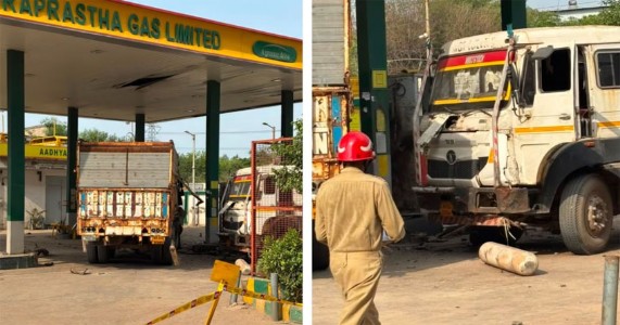 दिल्लीतील सीएनजी पंपावर मोठा स्फोट; तिघांचा मृत्यू, तिघे जखमी